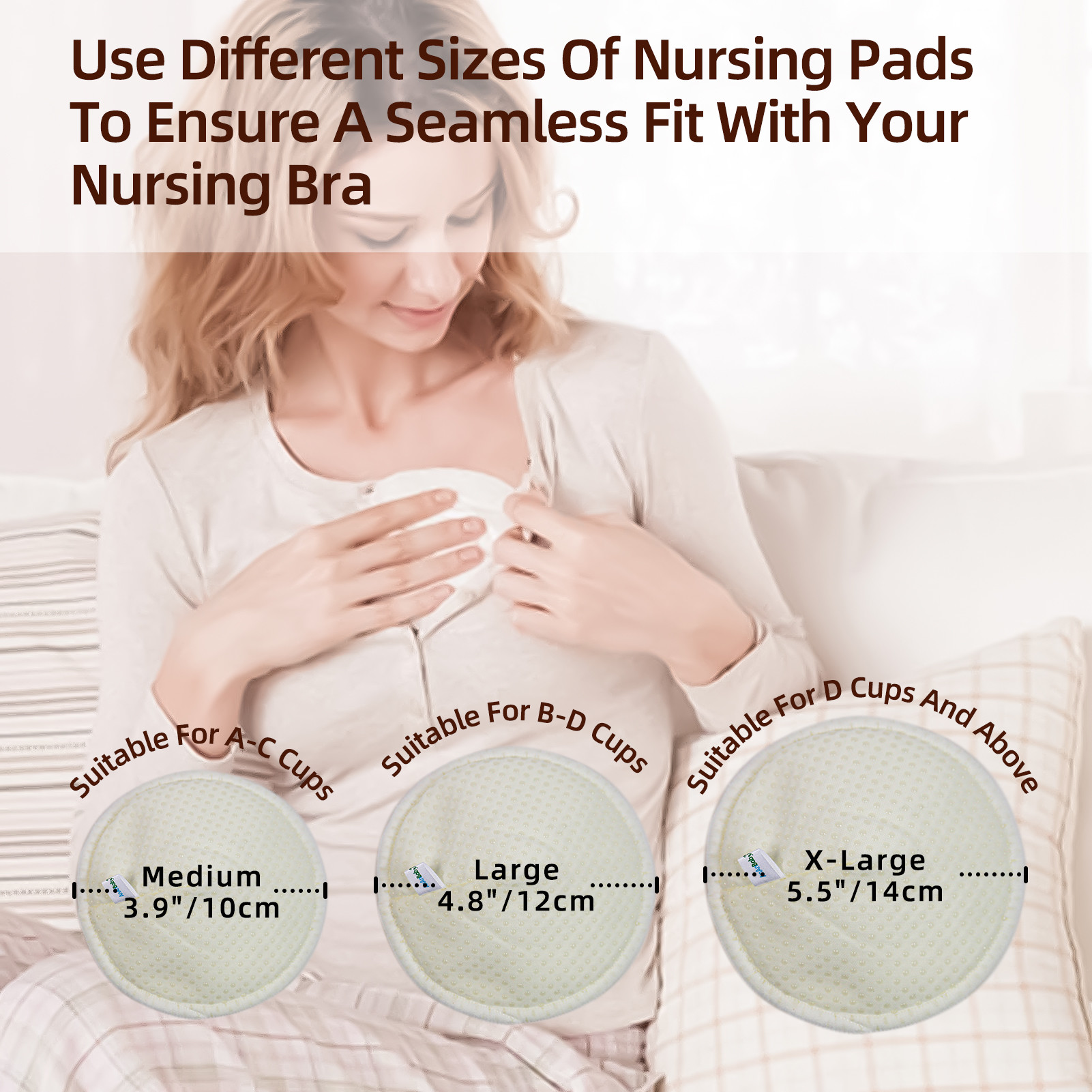 Comfort Washable Breast Pads Clothing Microfiber TPU PUL Towel Postpartum Leaking Proof OEM