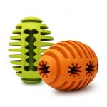 Rubber Rugby Food Ball Molars Pet Chew Toys Bite Resistant
