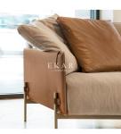 Stainless Steel Legs Modern Fabric Upholstered Italian Couch Living Room Sofa