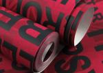 Red Color English Words House Decoration Modern Removable Wallpaper