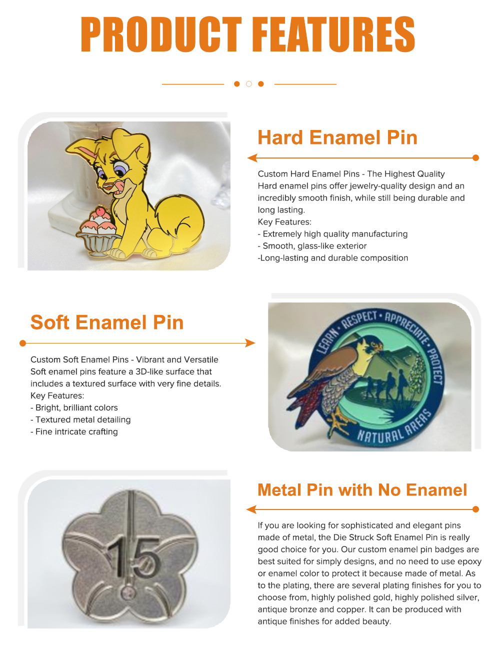 Custom Logo Metal Hard Enamel Badge Fashion Jersey Decorative Lapel Pins
