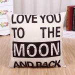 Life Decorative Throw Pillow Covers 18", Faux Linen Feather & Love You to The