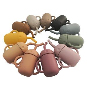 Wholesale Organic Mushroom Shaped Toddler Silicone Straw Cup Nitrosamine Free from china suppliers