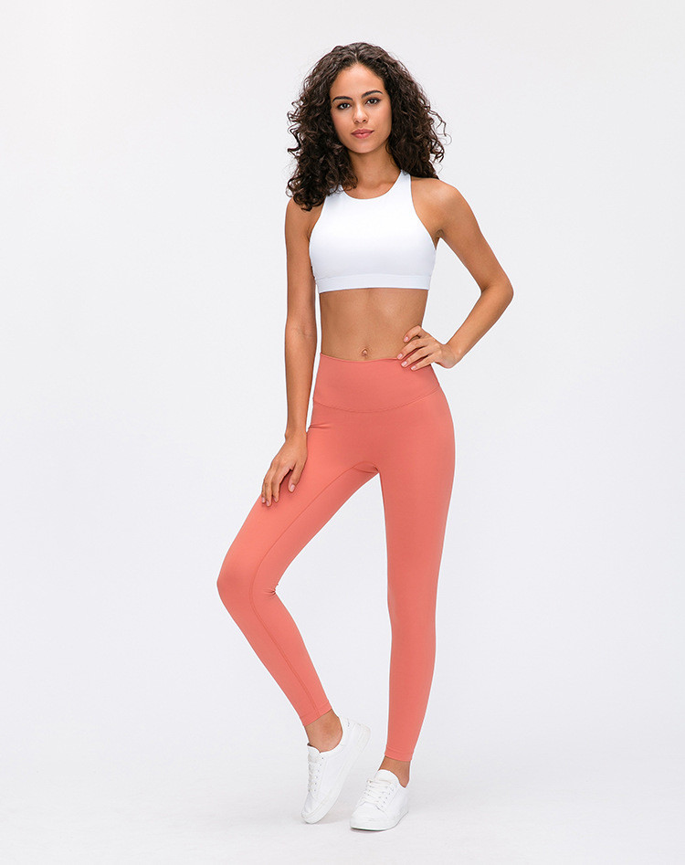 Finished High Waisted Squat Proof Leggings Breathable Full Length Yoga Pants