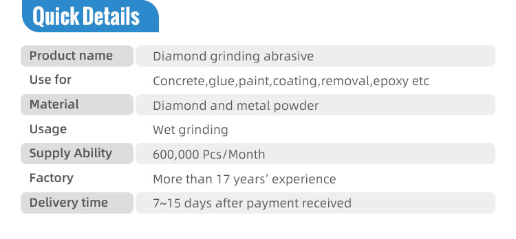 Grinder LINSING Diamond Segments for Concrete Floor Polishing 120 Grit Abrasive Block