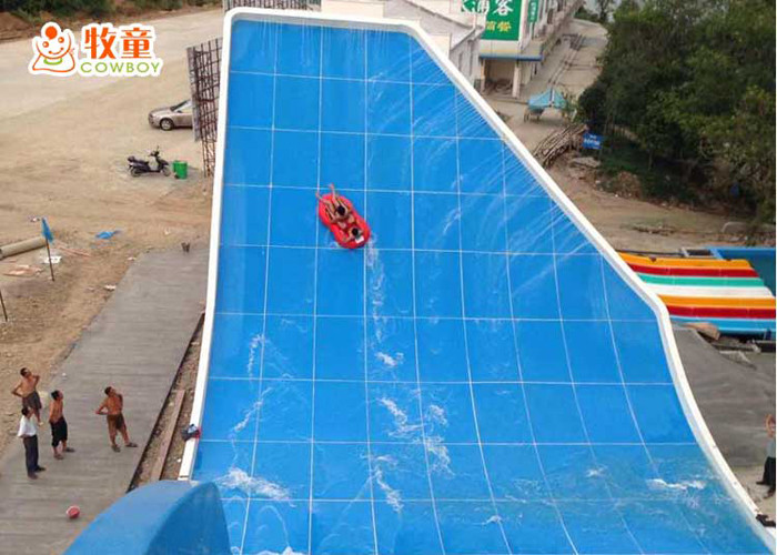 Large Fiberglass Water Slide With 12 - Meter High Platform Down