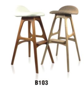 Wholesale North Europe style wood bar stool with cushion seat from china suppliers