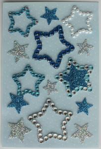 Wholesale Rhinestone Colored Star Stickers , Transparent Crystal Small Star Stickers from china suppliers