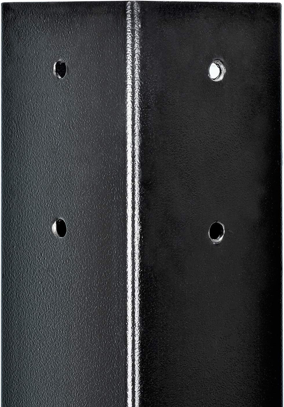 Sturdy In-Ground Mail Post Bracket for Black Concrete Roadside Mailbox Pole Top Mount