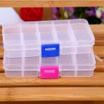 10 Grids Plastic Household Storage Container Organizer box for Jewelry Earring