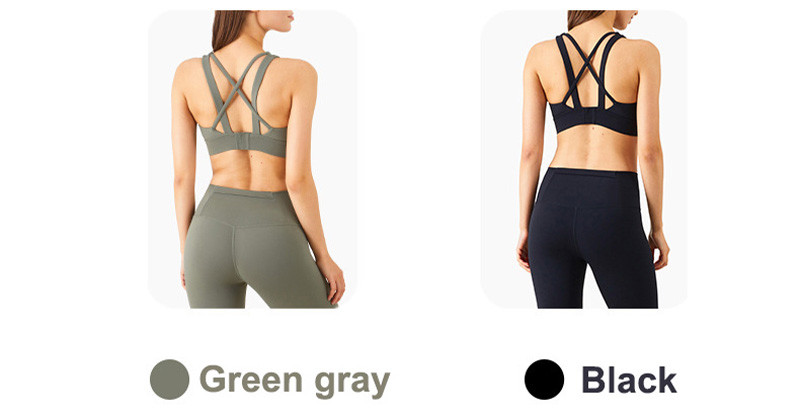 4 Colors Cross Back Padded Sexy Yoga Sports Bra Women Breathable Four Way Stretch