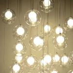 Stairs Floor House glass box pendant light fixtures for indoor decoration (WH-GP