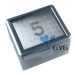 SQUARE DC12V/24V STAINLESS STEEL ELEVATOR SPARES PUSH BUTTON 38.7*32.7MM
