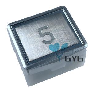 Wholesale SQUARE DC12V/24V STAINLESS STEEL ELEVATOR SPARES PUSH BUTTON 38.7*32.7MM from china suppliers