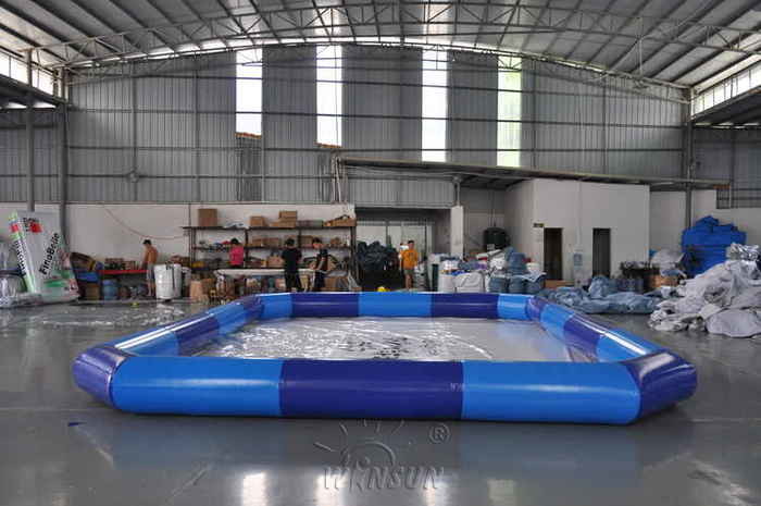 Blue Color Large Inflatable Swimming Pool / Airtight Pool For Kids
