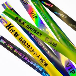 Wholesale Adjustable Plastic Glitter Laser Wristband for Event Concert Music Festival from china suppliers