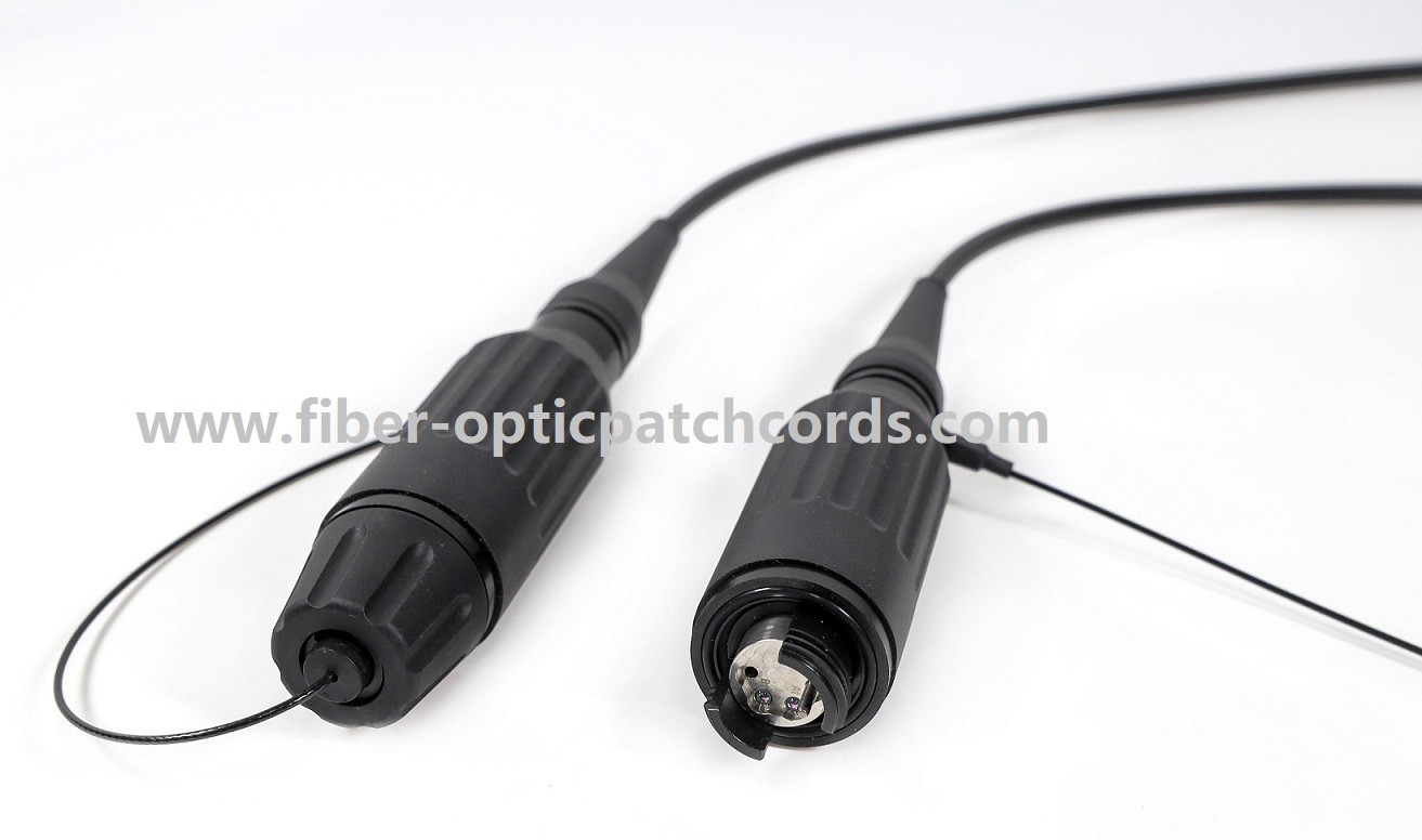 IP68 Expanded Beam Connector To SC 4core Hybrid Cable Single Mode Harsh Environment Expanded Beam Filed Deployment
