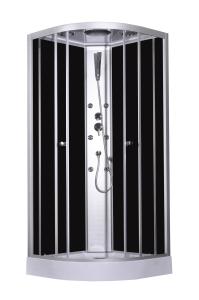 Wholesale 900x900x2150mm Fashion Massage Corner Shower Stalls , Circle Quadrant Shower Cabin with white acrylic tray and roof from china suppliers