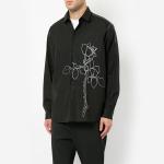 Black Color Mens Fashion Casual Shirts Long Sleeve Slim Fit Breathable