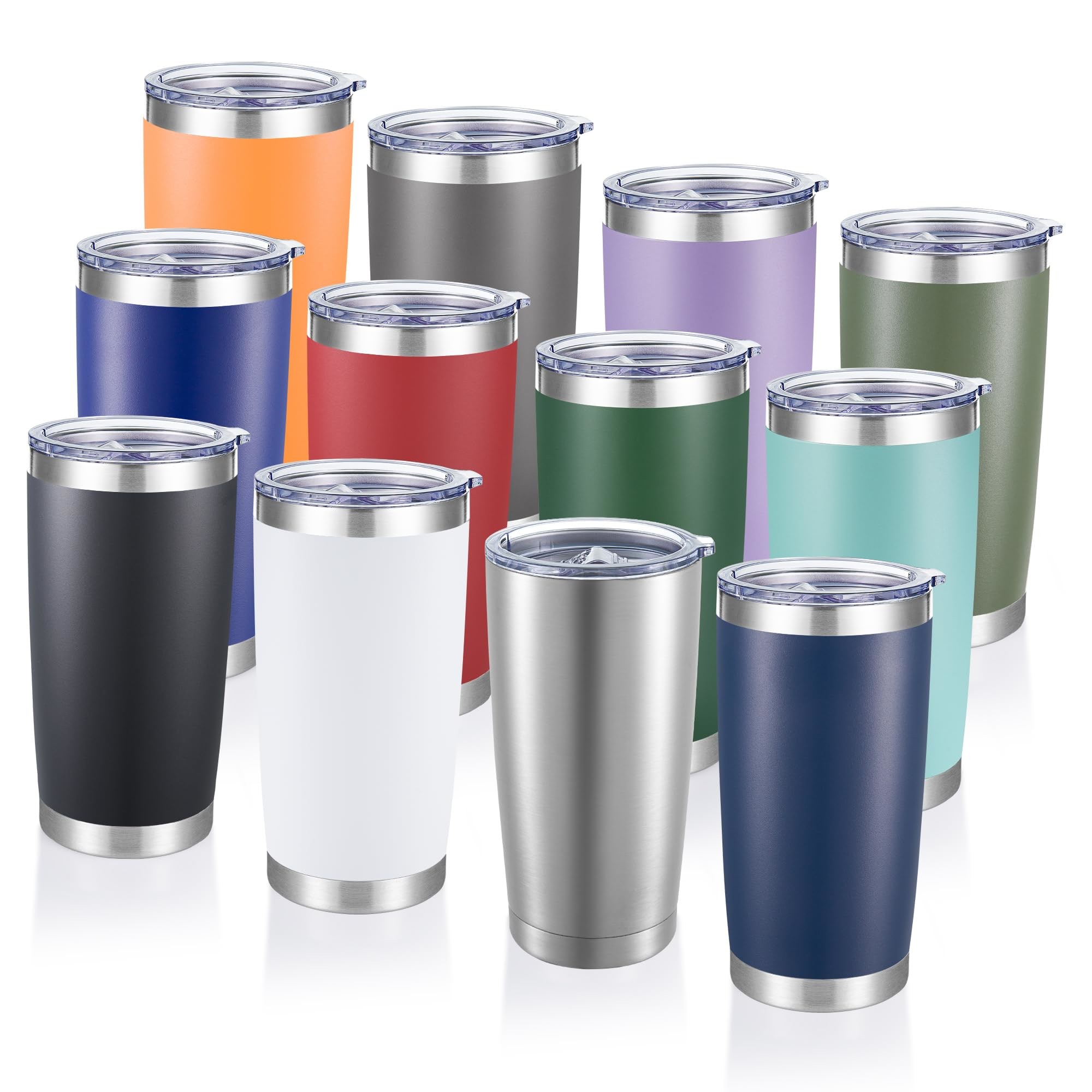 20oz Stainless Steel Thermal Travel Mug With Lid Double Walled Vacuum Insulated Coffee Tumbler Cup For Home Office Sports 600ml