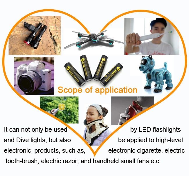 500 Cycles 3.7 Volt Rechargeable Battery Lithium Ion Cells 18650 With USB Type C Port