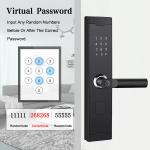 USB Port Emergency Keyless Digital Fingerprint Door Lock 304 Stainless Steel
