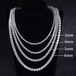 Fine Jewelry Moissanite Tennis Necklace Vvs Moissanite Custom Pendant