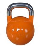 Orange Powder Coated 16kg Cast Iron Kettlebell Anti Corrosion