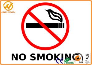 Wholesale Outdoor No Smoking Warning Signs , High Intensity Reflective Smoking Prohibited Sign 0.5 - 3 mm Thick from china suppliers