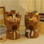 Capybara doll bouquet happiness holiday gift plush cute birthday toy hug bucket