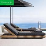 Teak Wood Sunlounger Sun Lounger for Hotel Restaurant Banquet Home Coffee