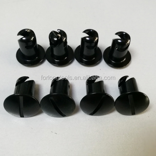 Universal Black Quarter Turn Self Ejecting Dzus Aluminum Fastener For Replace/Repair Standard OE NO. 7/16" Head Diameter