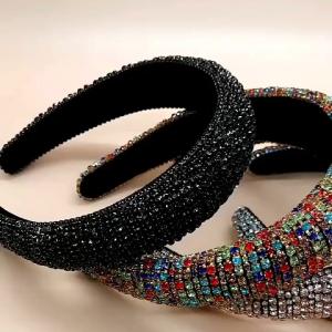 Wholesale Rhinestone Bling 100 Mulberry Silk Headband Ladies' Hair Decoration from china suppliers
