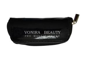 Wholesale Mini Makeup Brush Bag Cosmetic Pouch Clutch With Zipper For Travel Black from china suppliers