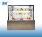 Ventilated Bakery Cake Display Showcase 360l Stainless Steel For Grocery Store