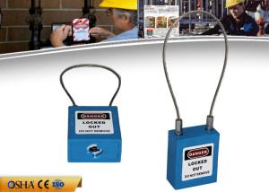 Wholesale ZC-G31 Steel 3.2mm 150mm Cable Safety Lockout Padlock With Non-conductive from china suppliers