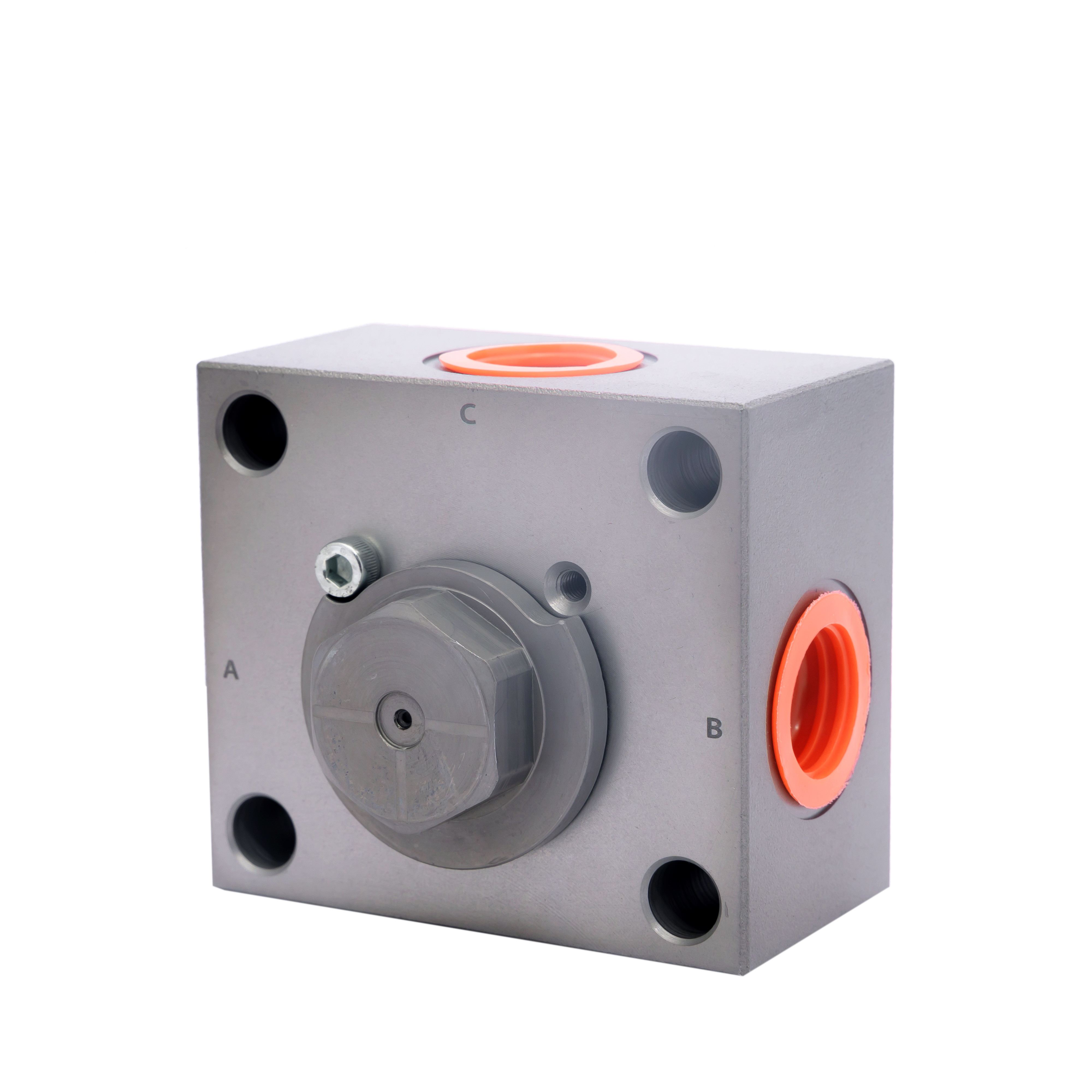 High Pressure Hydraulic Ball Valve 2 Way 2 Position Straight Type for Oil Medium