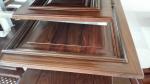 Luxury black walnut solid wood kitchen cabinet door ,walnut raised kitchen