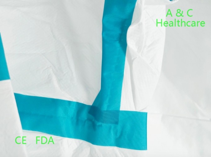 Waterproof Disposable Patient Gown Short Sleeve PP SMS SMMS SMMMS Material