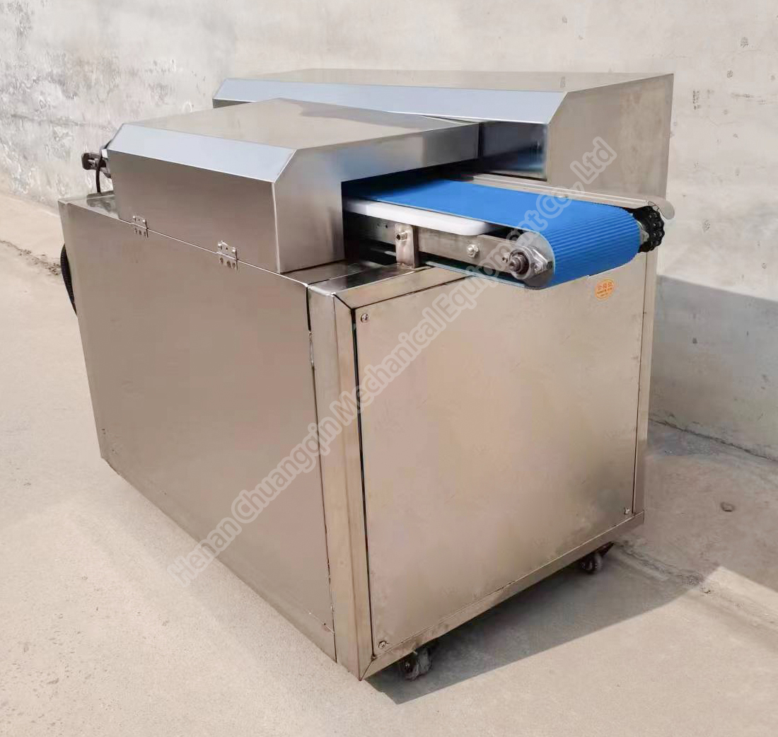 0.75kw Chicken Breast Slicing Machine Chicken Fillet Slice Cutter 3-15m/min