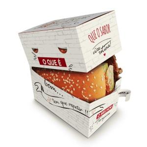 Wholesale Torn Paper Gourmet Burger Boxes Clamshell Personalised from china suppliers