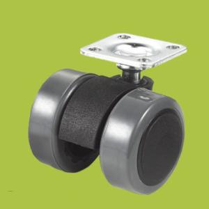 Wholesale double wheels top swivel plate casters ,PVC PA caster wheel 35mm from china suppliers