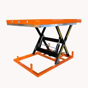 Wholesale Rated lifting capacity 1000kg Electric Single scissor Hydraulic Scissor Lift Tables Max height 990mm from china suppliers