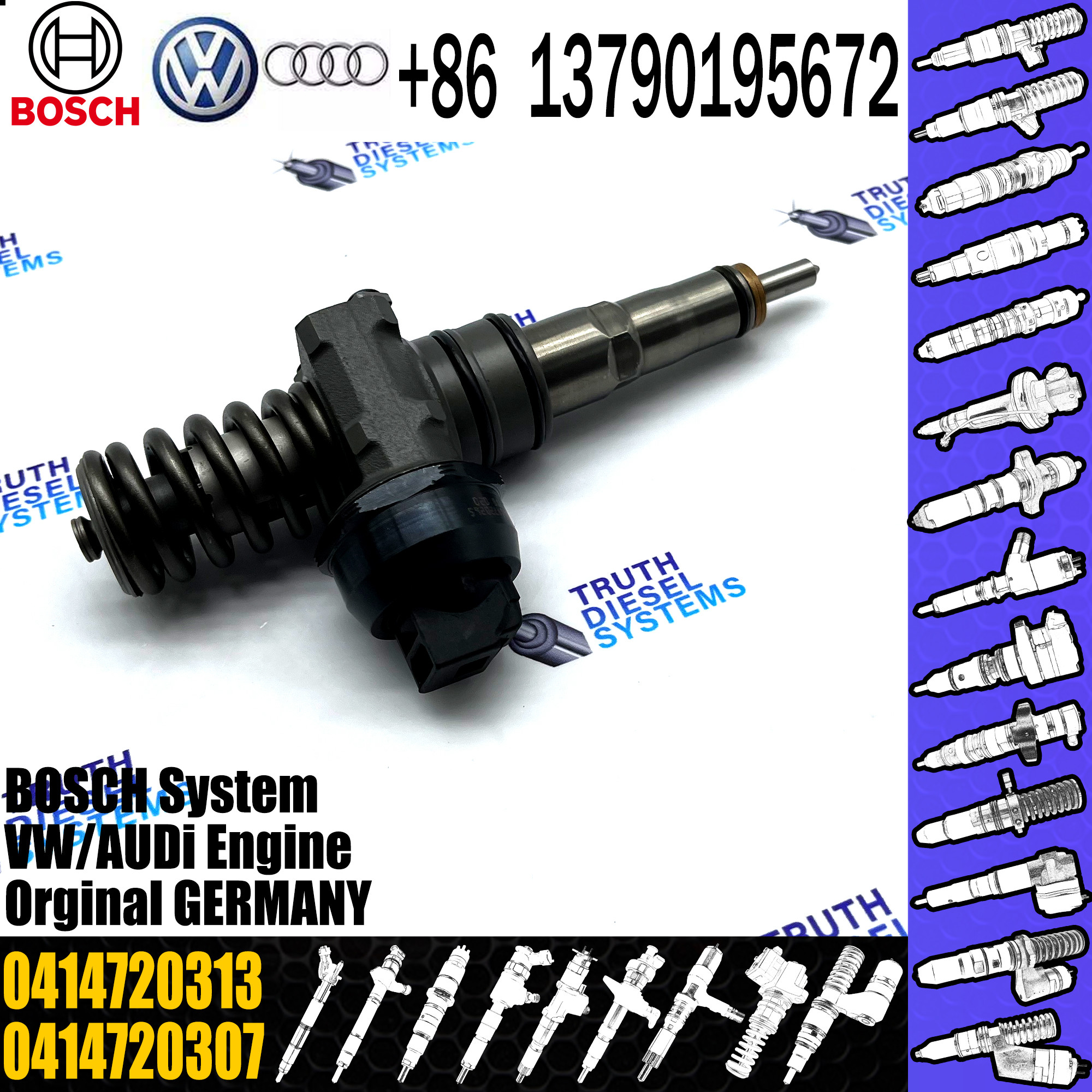 BOSCH Diesel fuel Unit pump assembly 0414720313 0414720307 0986441518 0986441568 038130079 038130073 for VW 1.9TDI