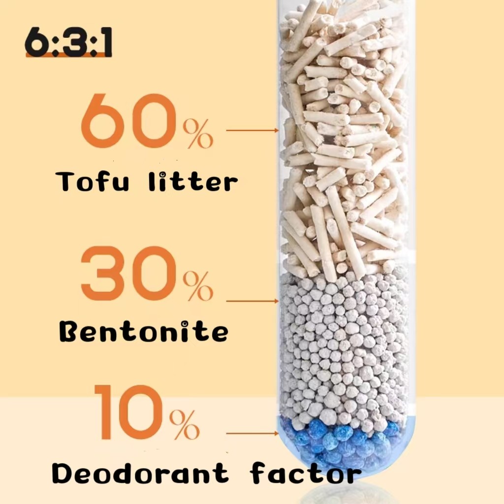 100% Natural Mixed Cat Litter Biodegradable Dust Free Cat Litter