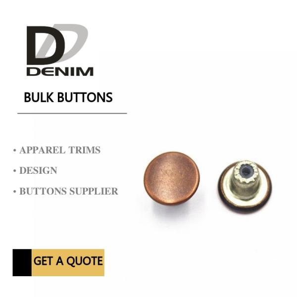 Customize Decorative Brass Jeans Fasteners Metal Clothing Buttons Brand Style