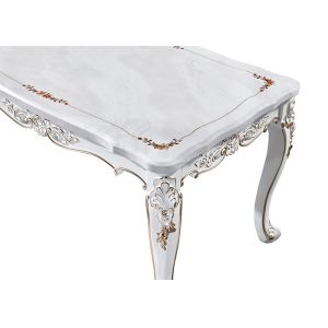 European Retro Paint Rectangular Marble Dining Table