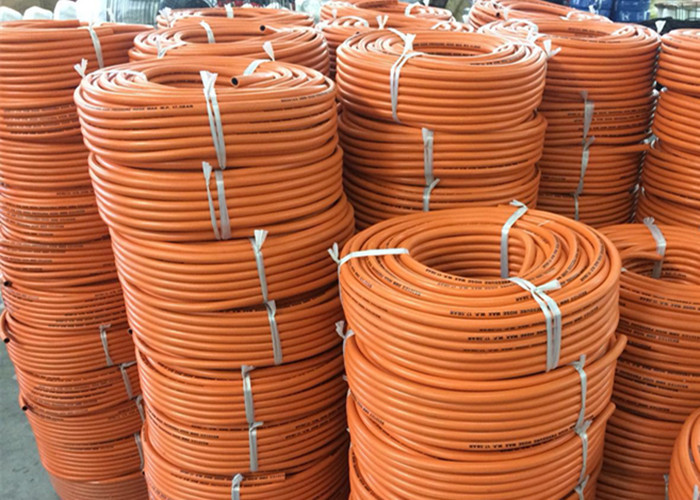 BS3212/2 Standard 5 / 16" Inch High Pressure Gas Hose , Lpg Gas Tube Orange Color