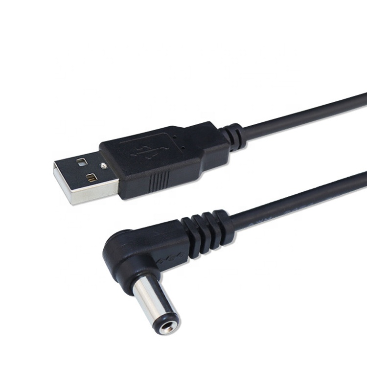 90 Degree Angle 5.5x2.1mm 5.5x2.5mm 1.35x3.5mm USB to 5V DC Jack Charging Power Cable
