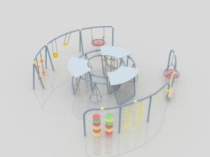 Wholesale Galvanized Steel Outdoor Steel Swing Sets For Baby Adult Outdoor Playground Equipment from china suppliers